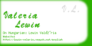 valeria lewin business card